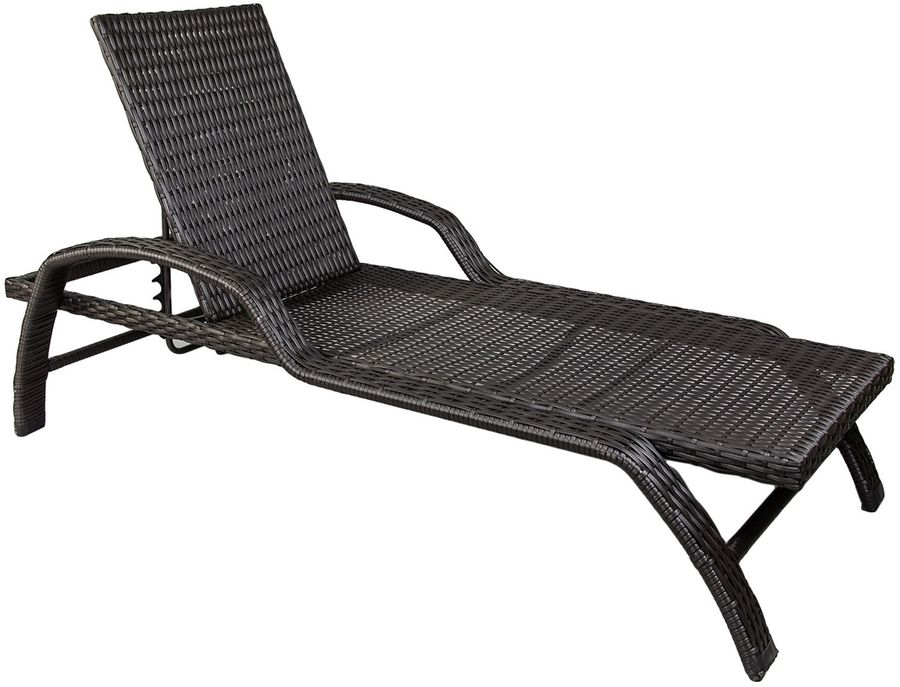 Шезлонг садовый GREENGARD Оскар искусственный ротанг, 196x77x54см, предпросмотр