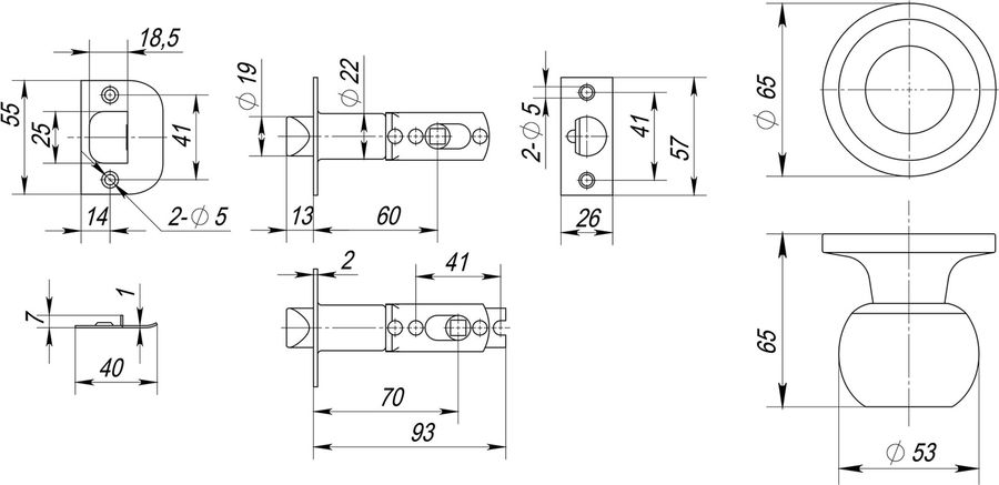 Дверная ручка-кноб для межкомнатной двери PUNTO 6072 SN-E никель, превью