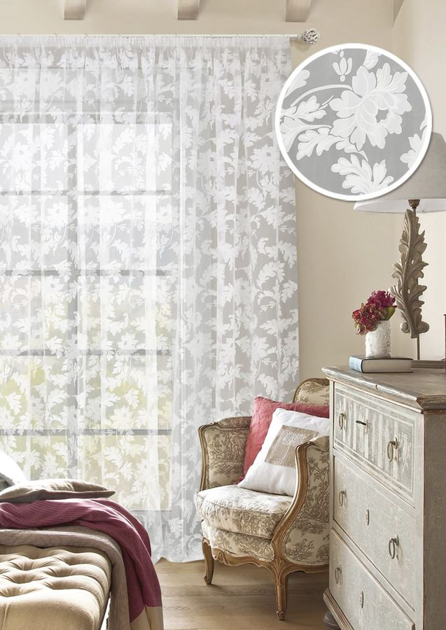 Штора на тесьме "Gardenia" ширина 300 см высота 265 см., предпросмотр