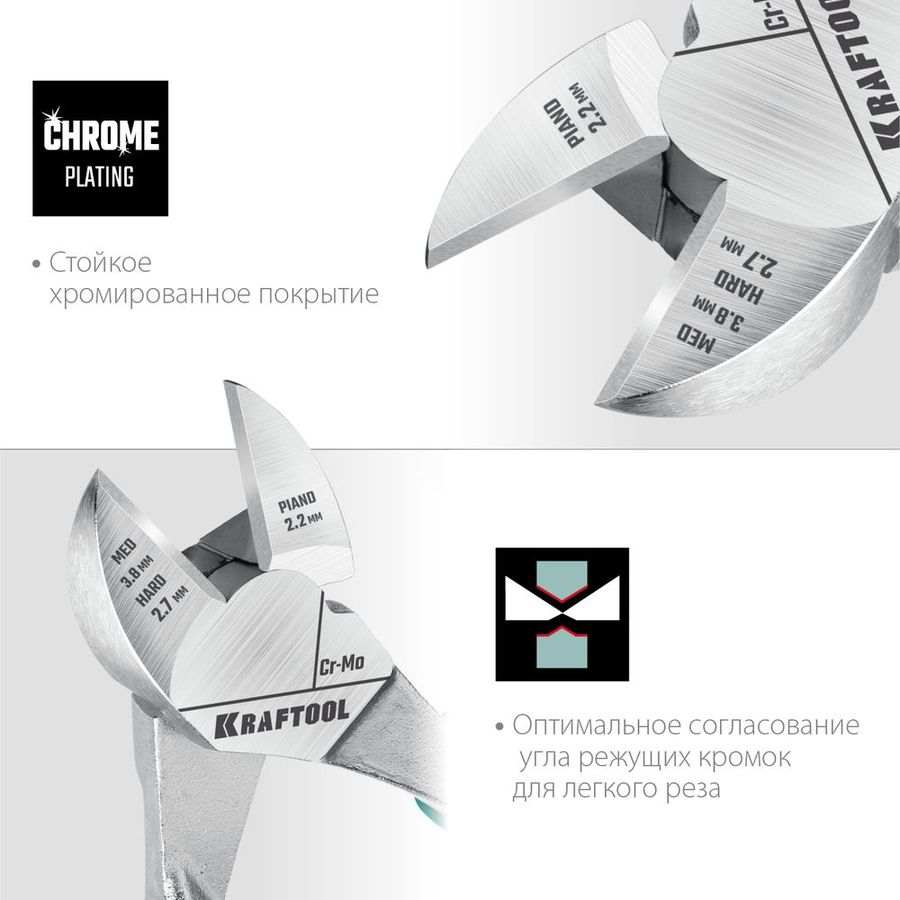Бокорезы с двухкомпонентной рукояткой KRAFTOOL 180 мм, предпросмотр
