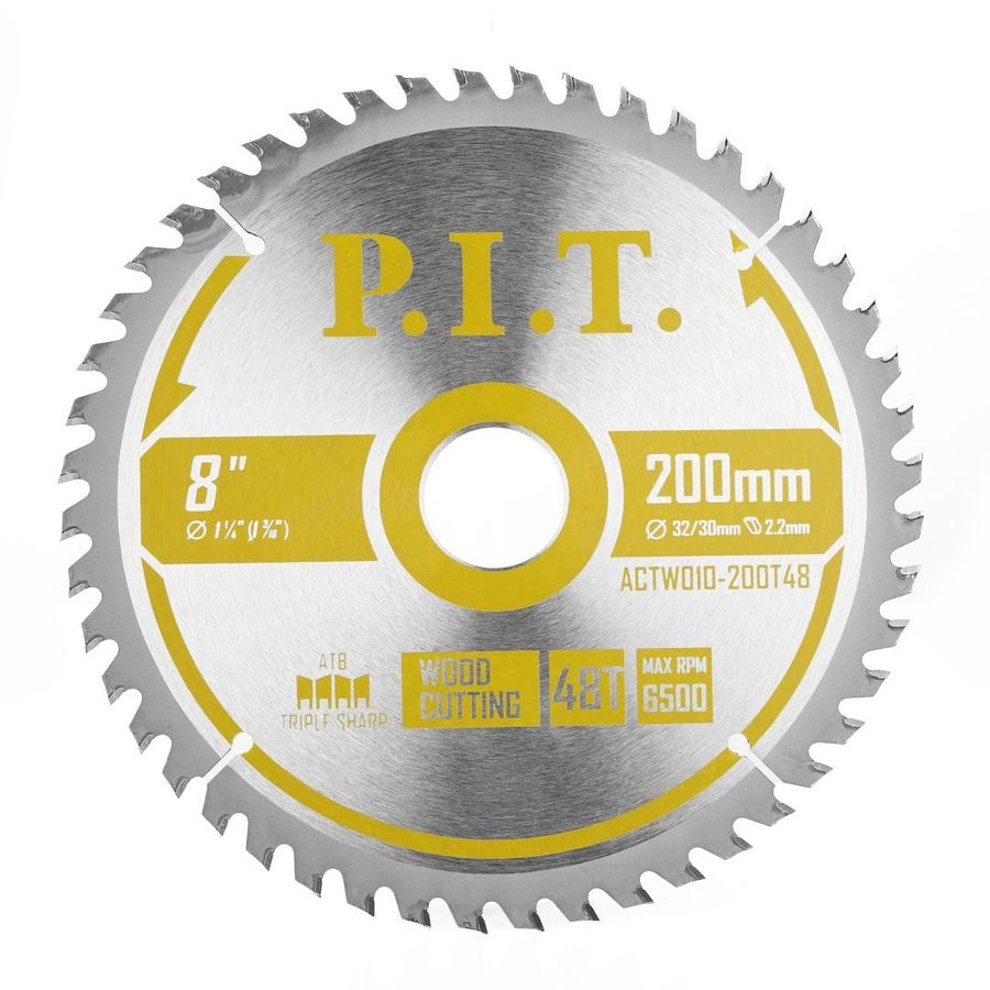 Диск пильный P.I.T. 200x32/30x1,4 мм 48T ACTW10-200T48, предпросмотр