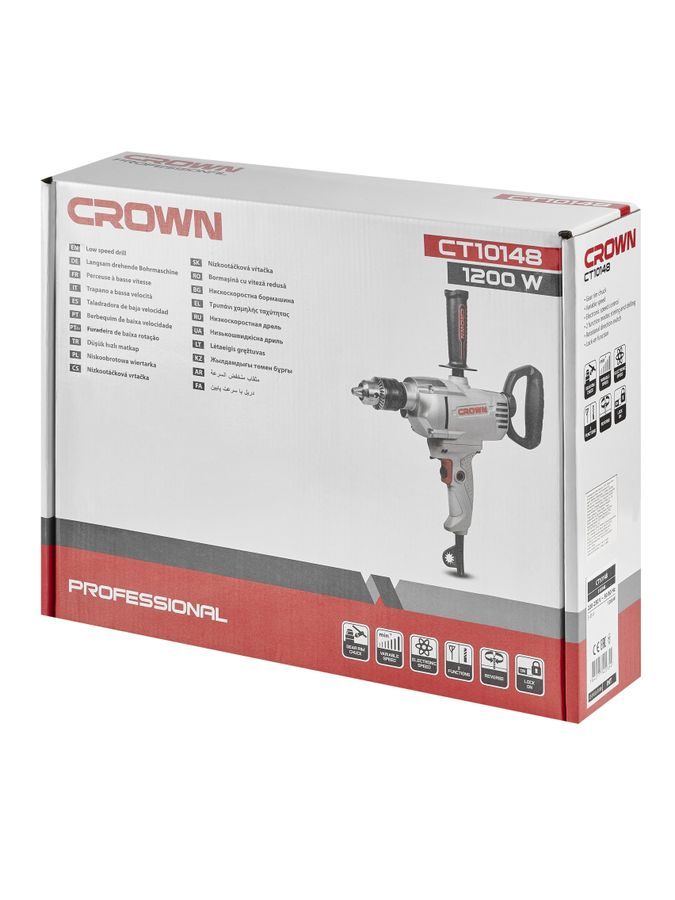 Дрель-миксер электрическая CROWN CT10148 1200 Вт, предпросмотр