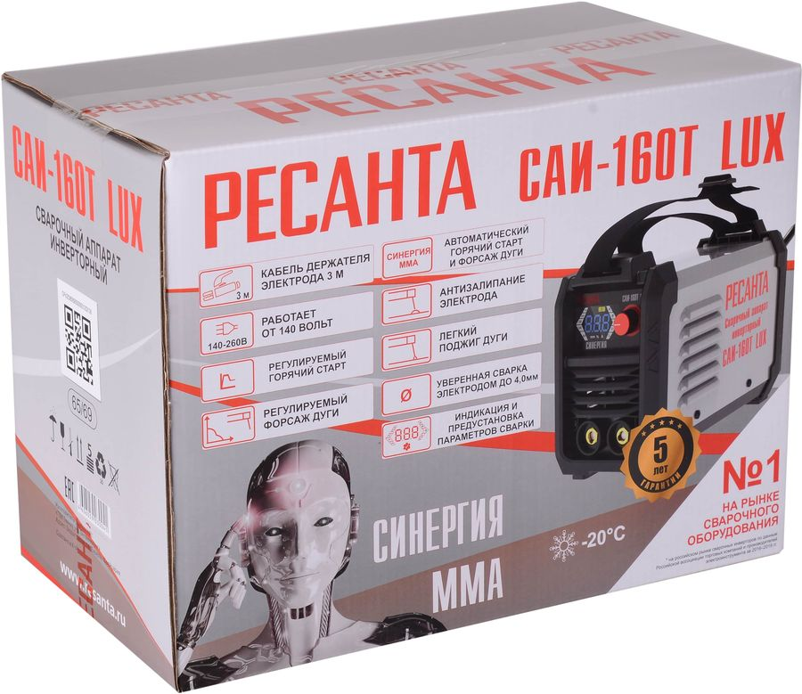 Сварочный инвертор РЕСАНТА САИ 160Т LUX, предпросмотр