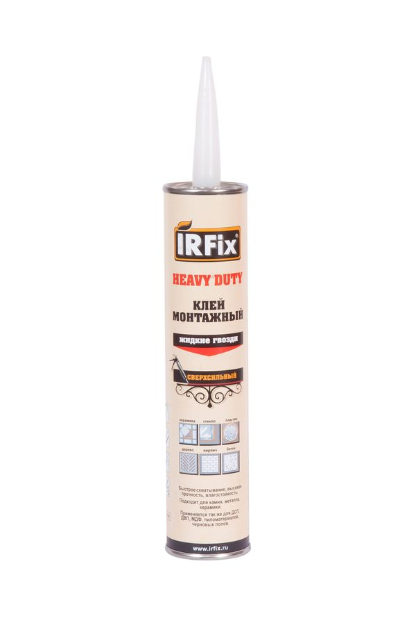 Клей монтажный IRFIX HEAVY DUTY каучуковый 310 мл Бежевый, RAL 1024, превью