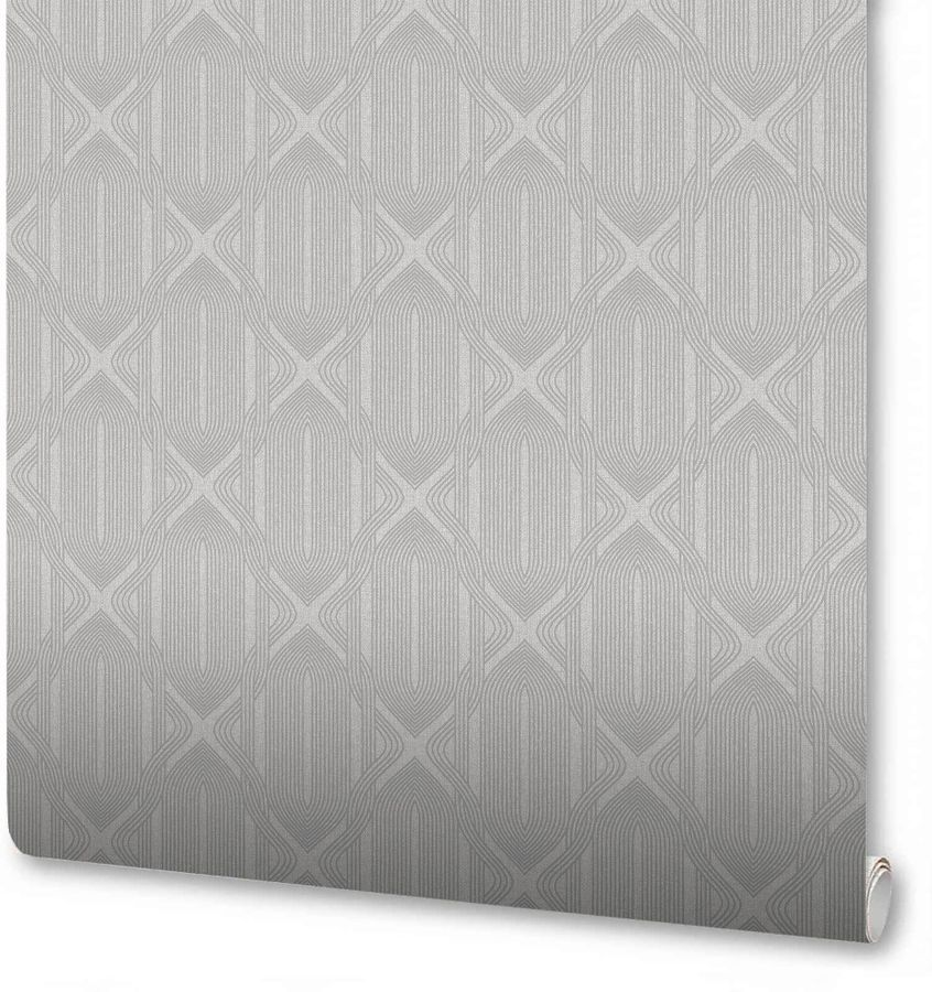 Виниловые обои WallSecret Bottega 8707-29 серые 1,06х10,05 м, превью