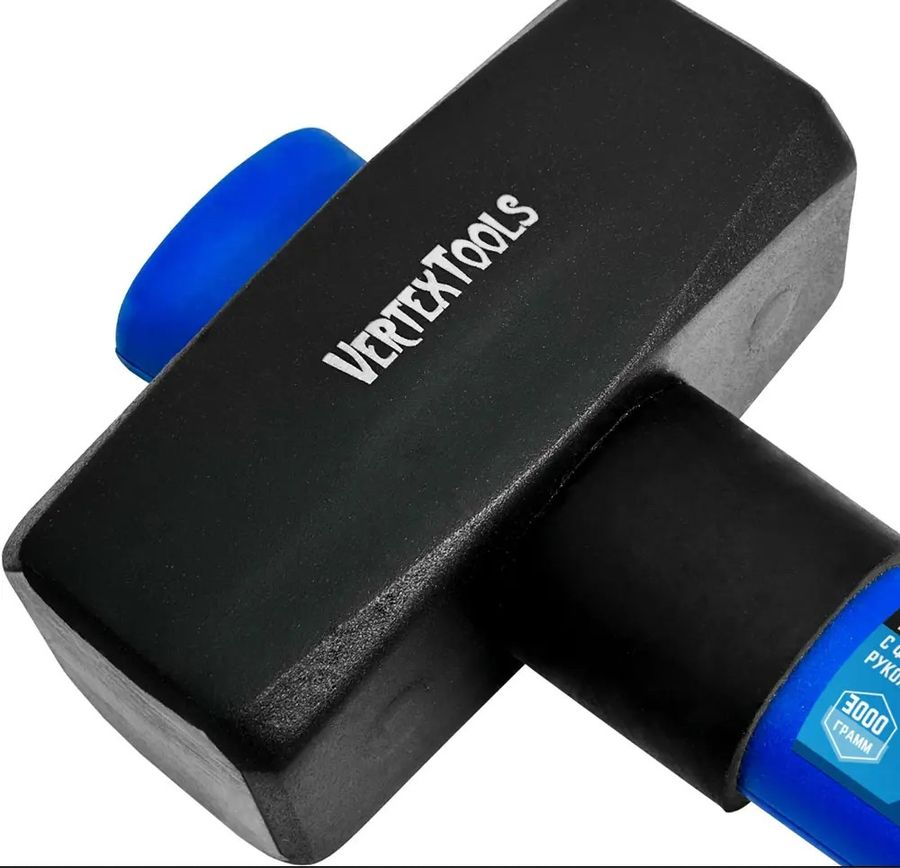 Кувалда VERTEXTOOLS 3000 г, фибергласовая обрезиненная рукоятка 10-12-3000, превью