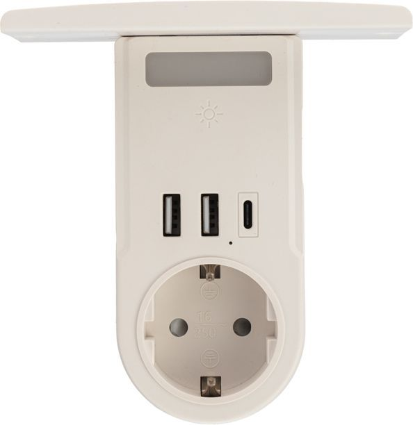 Адаптер USB многофункциональный 2хUSB-A, USB-С, розетка 220-250В REXANT, превью