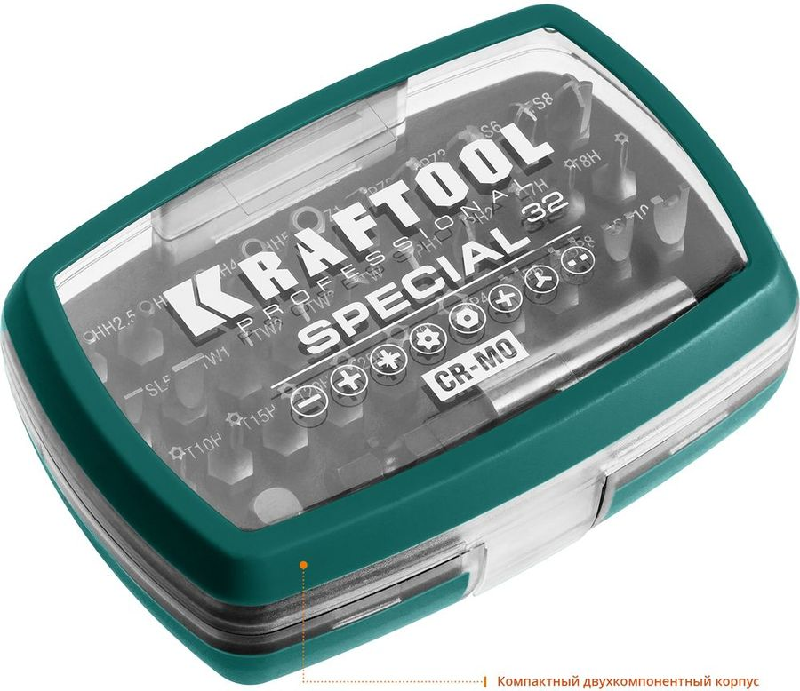 Набор бит и адаптеров KRAFTOOL 33 шт, превью