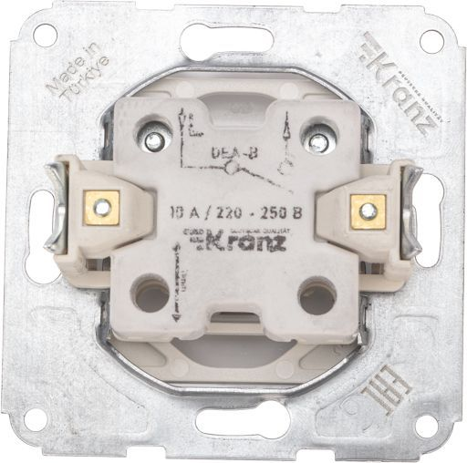 Выключатель 1-клавишный Kranz DEA KR-78-0200 белый, предпросмотр