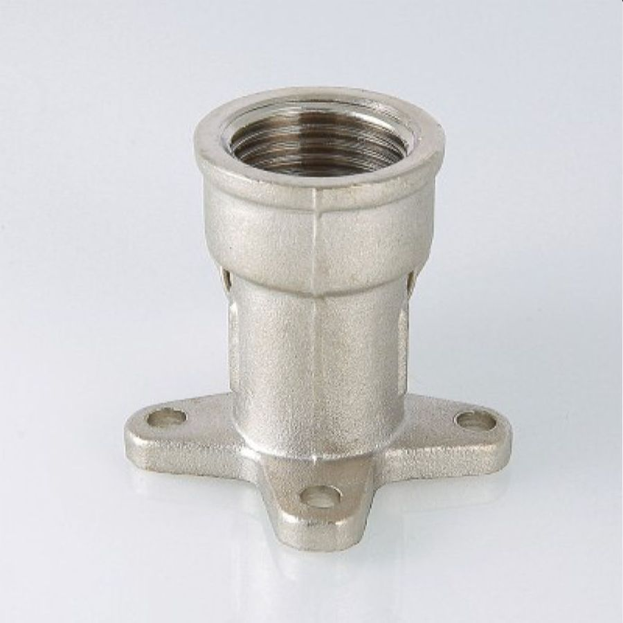 Угольник с креплением латунь никелированный VALTEC 1/2" х 20 мм, превью