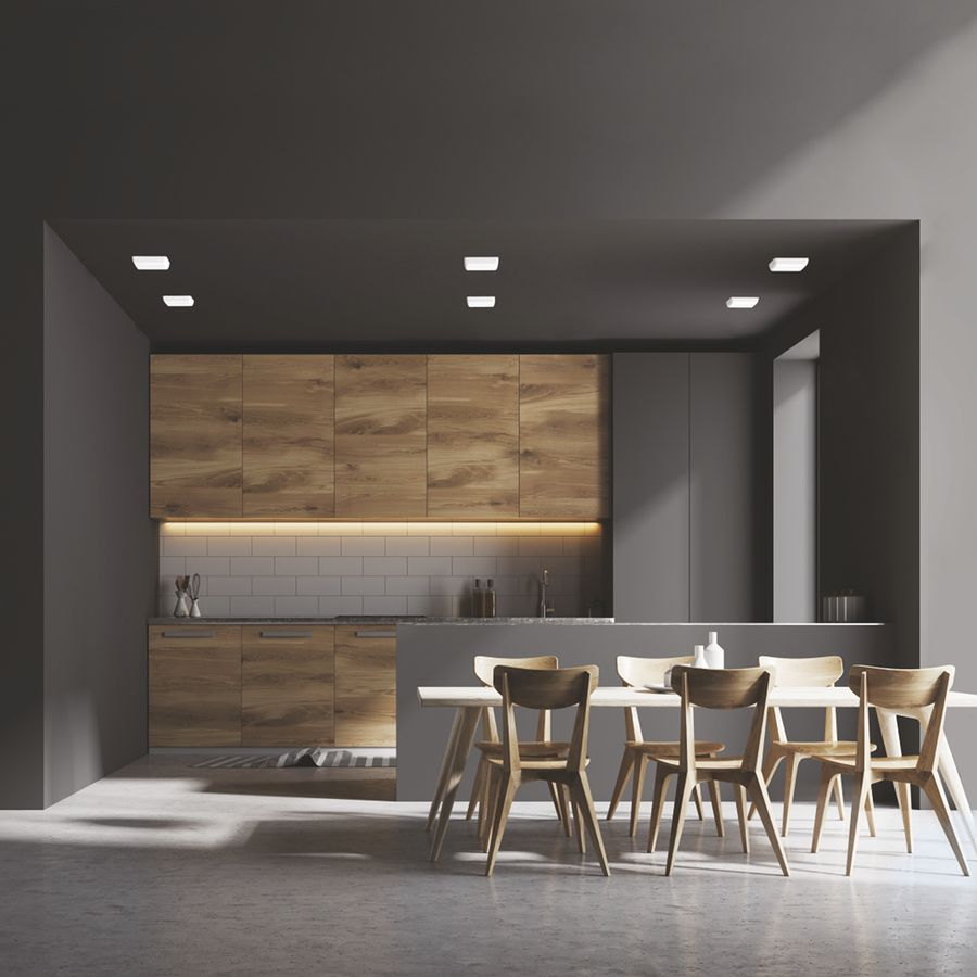 Встраиваемый светильник Gauss Frameless квадрат 9W, превью