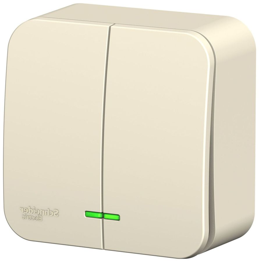 Выключатель 2-клавишный Schneider Electric BLANCA BLNVA105112 молочный, превью