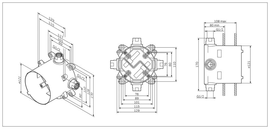 Переходник для смесителя AM.PM MultiDock 1/2", превью
