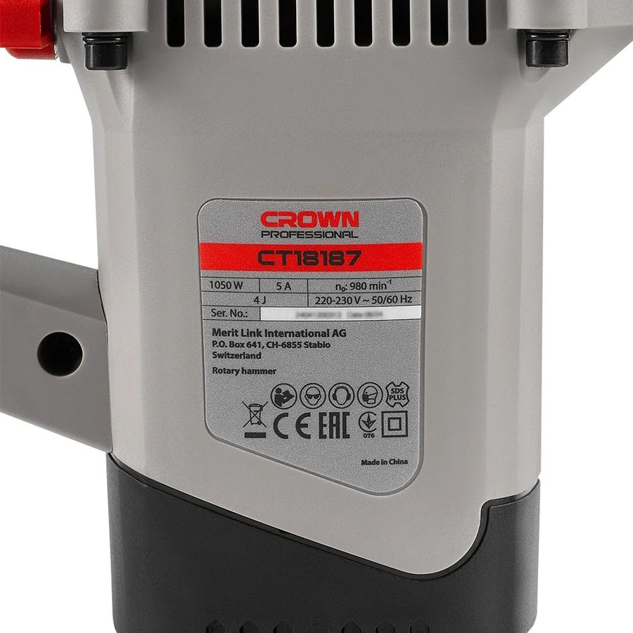 Перфоратор электрический CROWN CT18187 BMC 1050 Вт, предпросмотр