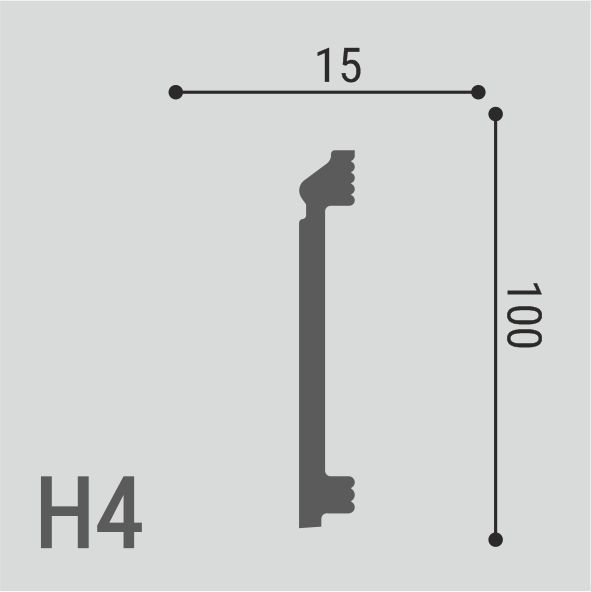Плинтус напольный XPS POLYMER Н 4 100*15, предпросмотр