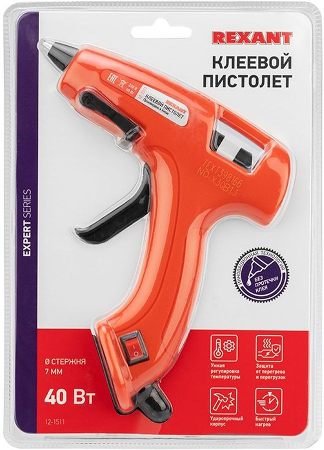 Клеевой пистолет REXANT 40 Вт, превью
