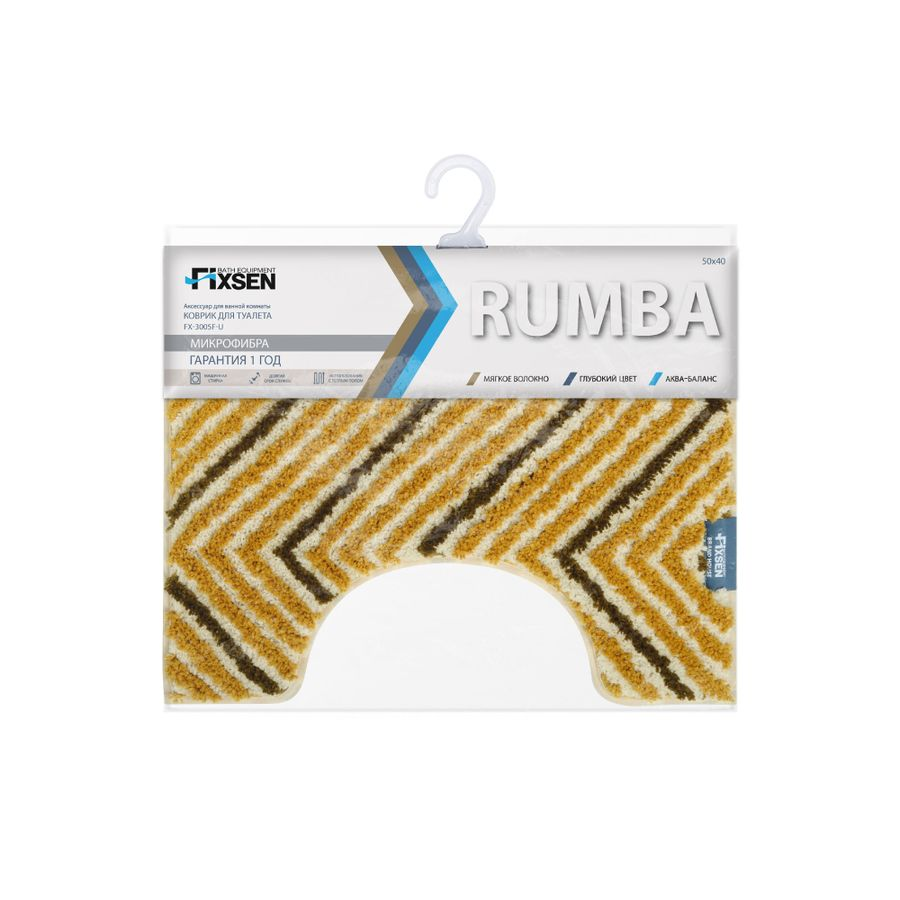 Коврик для ванной Rumba желтый 50х40 см, превью