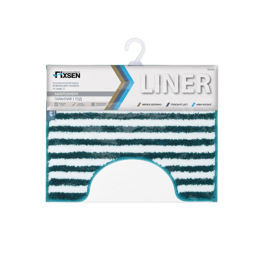 Коврик для туалета Liner синий 50х40 см, превью