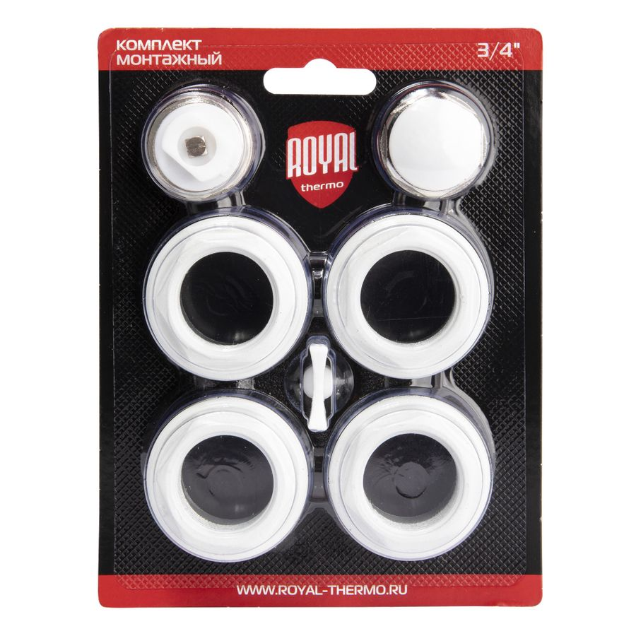 Комплект монтажный Royal Thermo 1”х 3/4" белый, превью