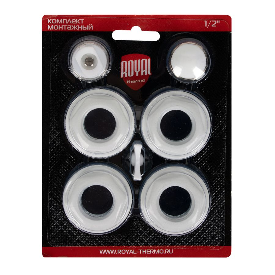 Комплект монтажный Royal Thermo 1”х 1/2" белый, предпросмотр