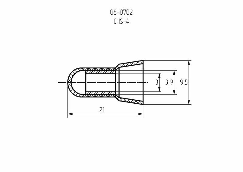 Концевая изолированная заглушка КИЗ-2, ø 3,0 мм (1,5-4,0 мм²) REXANT 100 штук, превью