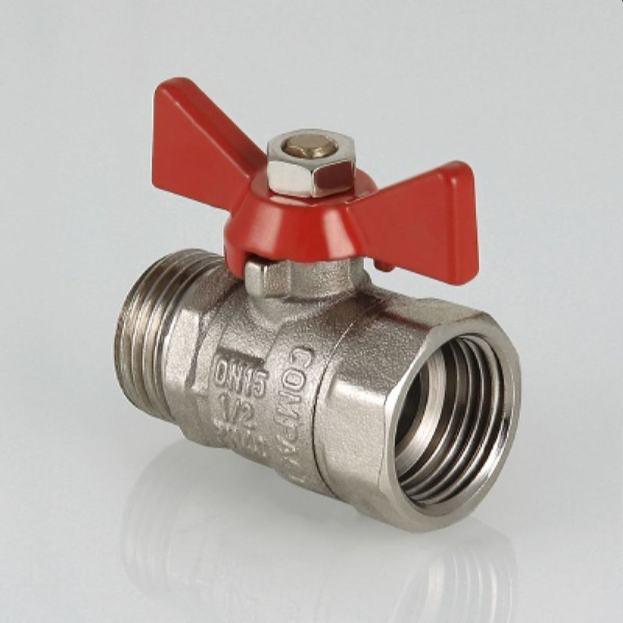 Кран шаровый латунь никелированный VALTEC COMPACT VT.093 3/4", предпросмотр