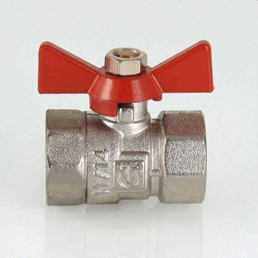 Кран шаровый латунь никелированный VALTEC COMPACT VT.092 3/4", предпросмотр