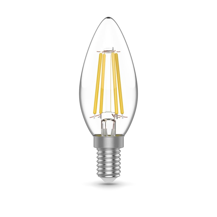 Лампа Gauss Basic Filament Свеча 5,5W 530lm 4100К Е14 LED (3 лампы в упаковке), превью