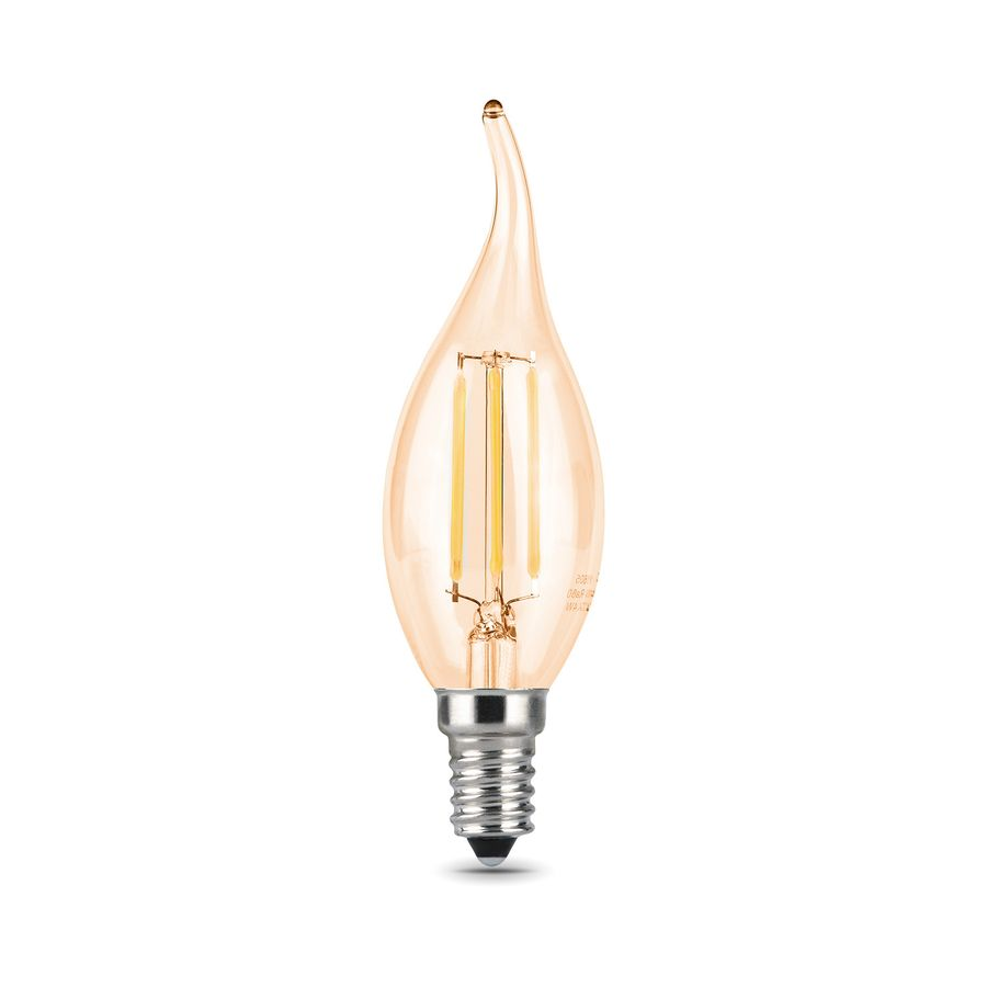 Лампа Gauss Filament Свеча на ветру 5W 420lm 4100К Е14 golden LED 1/10/50, предпросмотр