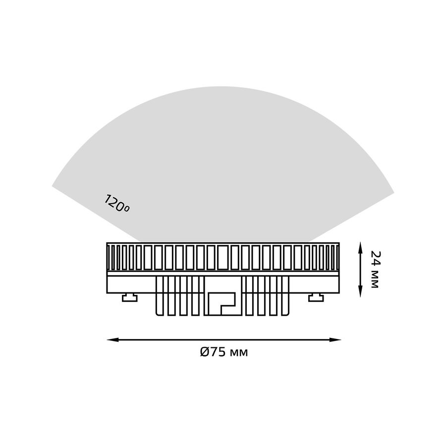 Лампа GAUSS GX53 8W 680lm 3000K LED, предпросмотр