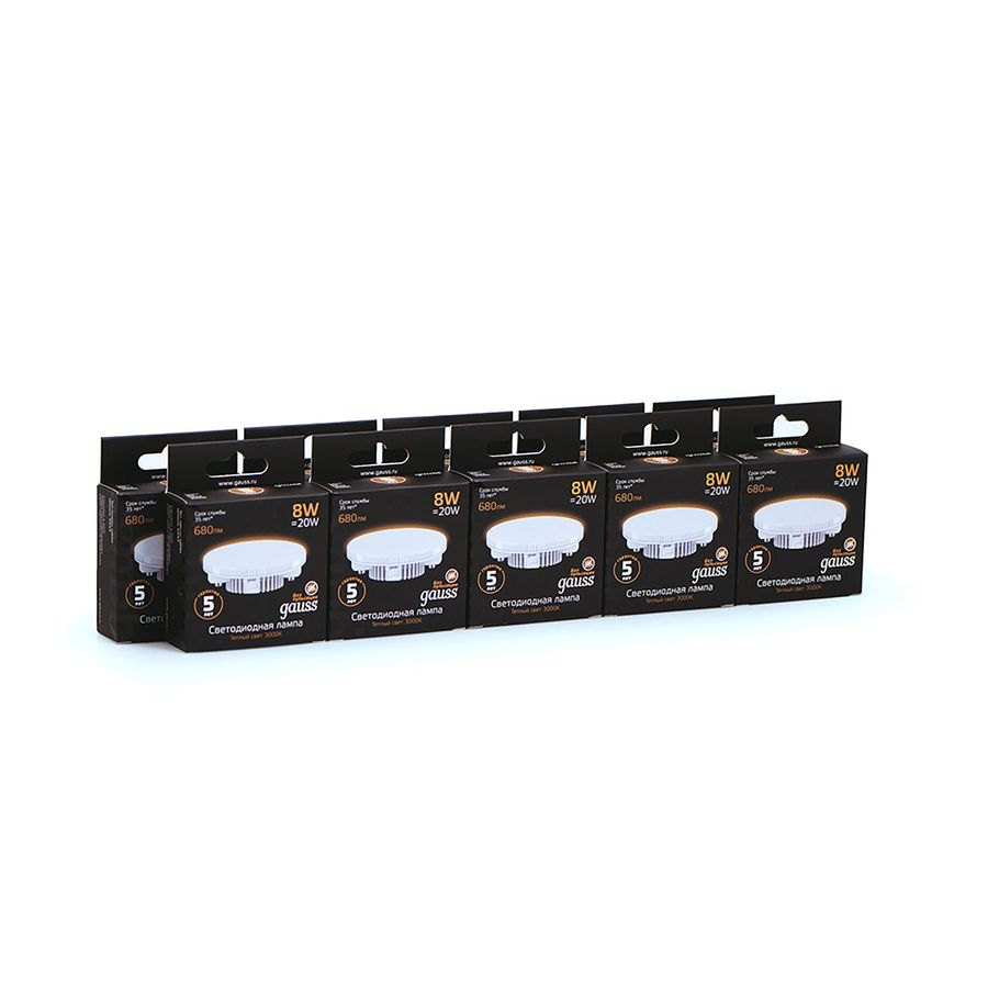Лампа GAUSS GX53 8W 680lm 3000K LED, превью