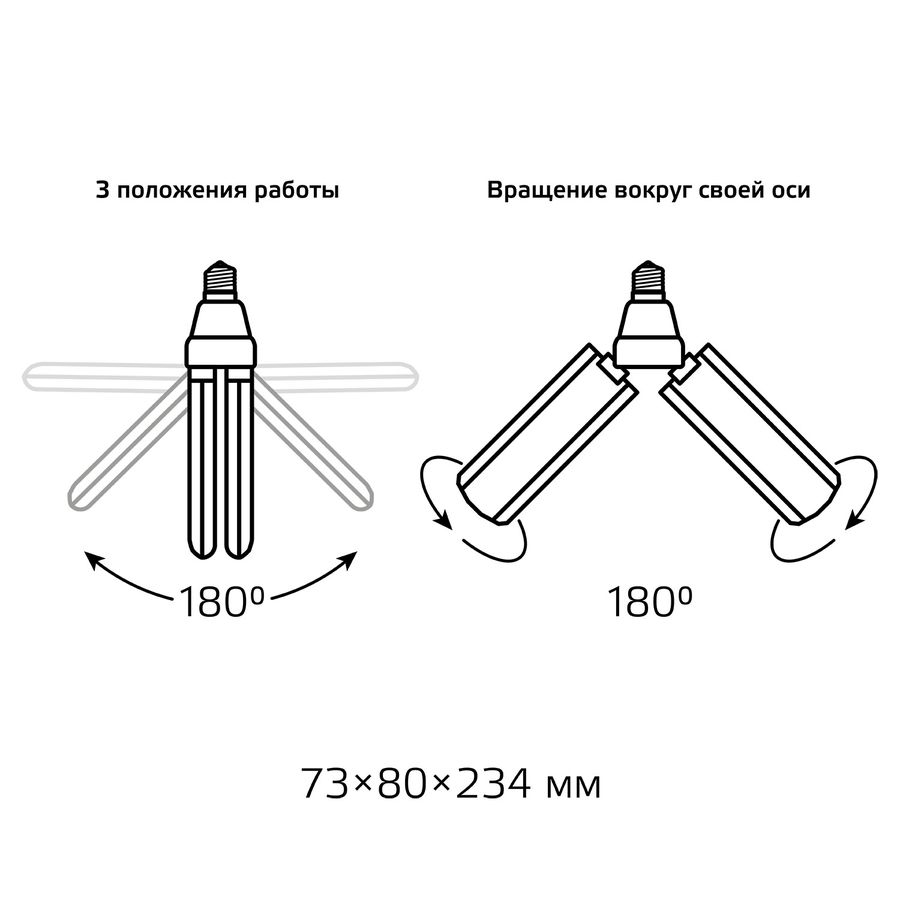 Лампа GAUSS Basic 22W 2100lm 4000K E27 Клевер-3 LED 1/20, предпросмотр