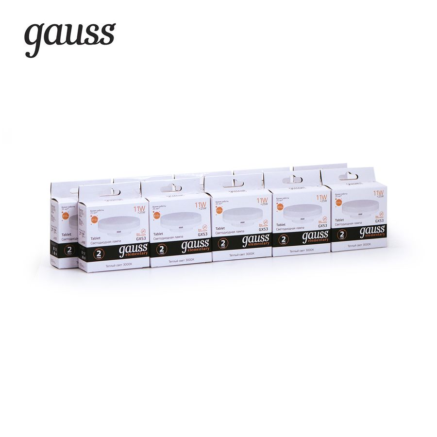 Лампа GAUSS Elementary GX53 11W 810lm 3000K LED, превью