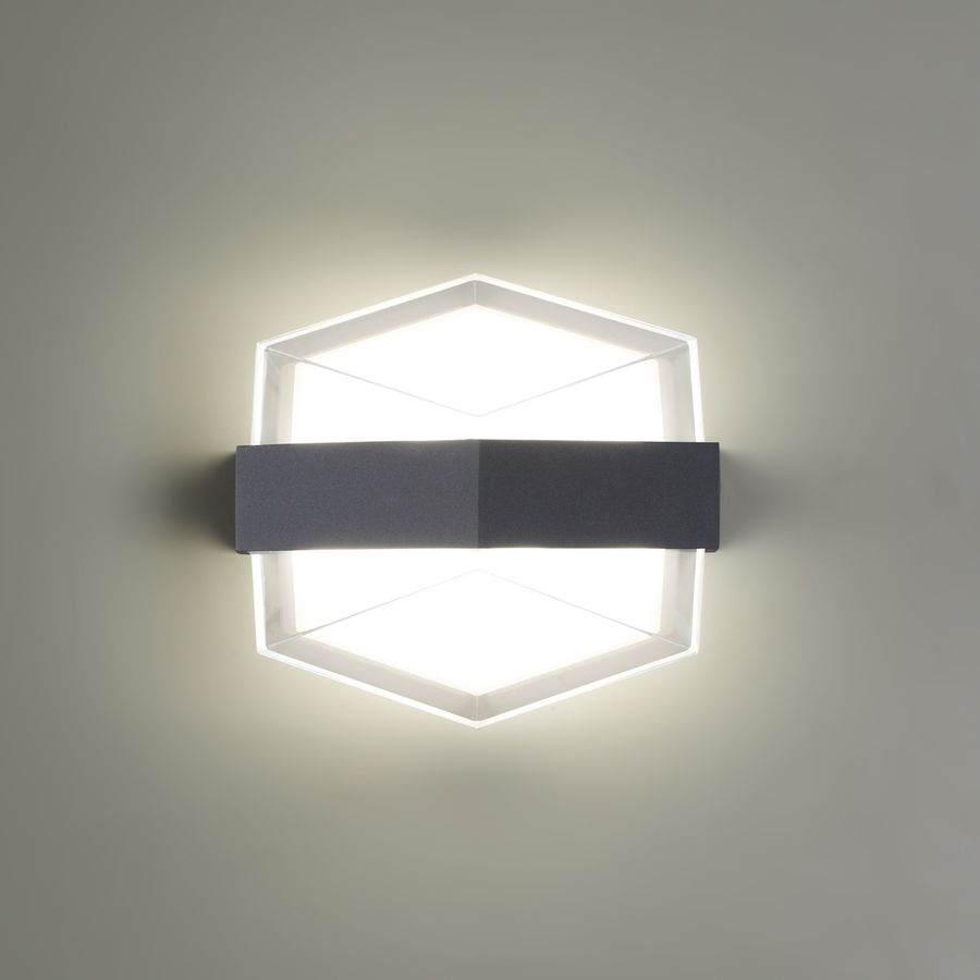 Ландшафтный настенный светильник STREET KAIMAS, LED 12W, 4000K, IP54, 18,4х17,6х10,2 см, темно-серый, превью