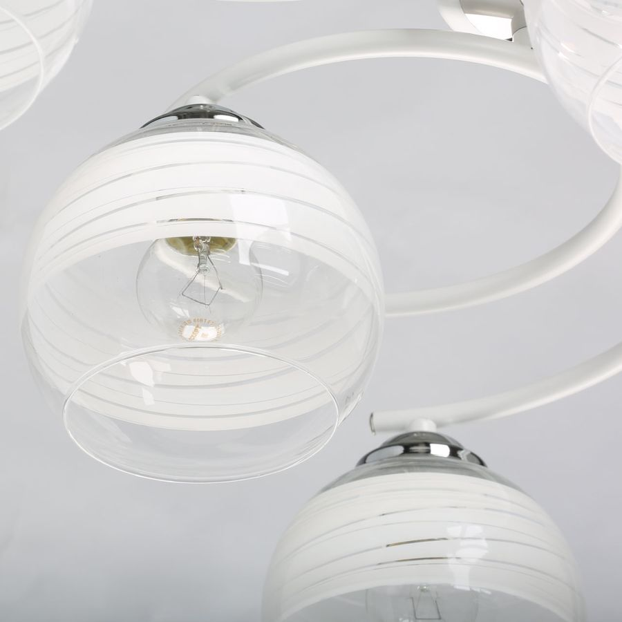 Люстра ГРАЦИЯ 6хE27х60 Вт белый хром 17х17х72 см, превью