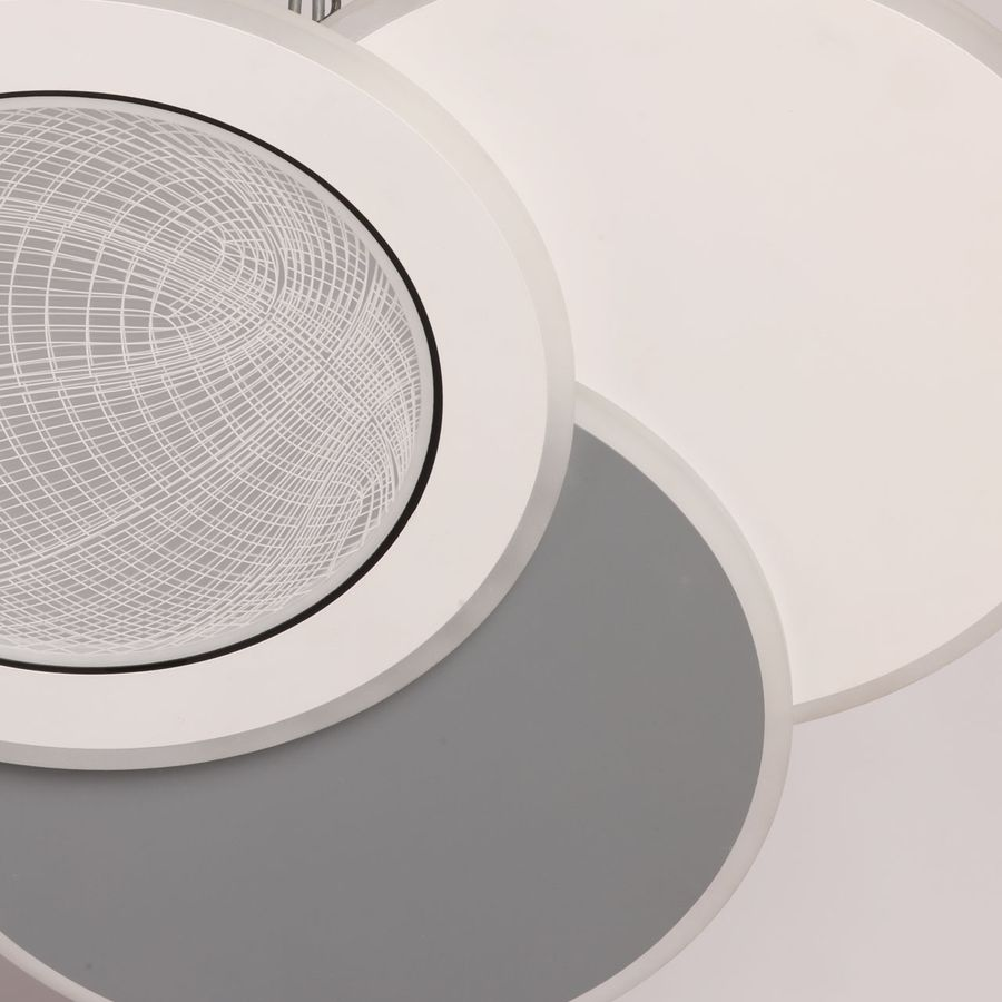 Люстра Норден 118W LED 220 V (пульт) белая, предпросмотр
