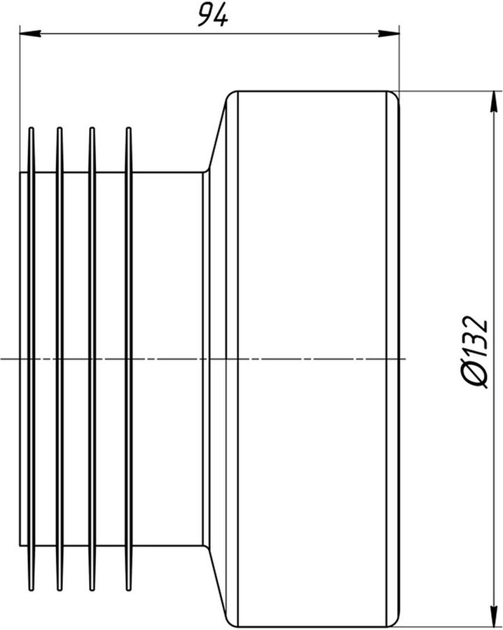 Отвод для унитаза АНИ пласт W0210 110 мм, превью