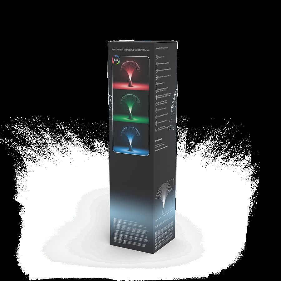 Настольный светильник Gauss 1W RGB FIBER LIGHT 3xAA 340mm серебро LED 1/12, предпросмотр