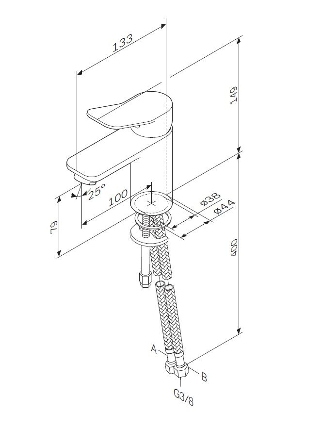 Смеситель для раковины AM.PM X-Joy F85A02100, предпросмотр