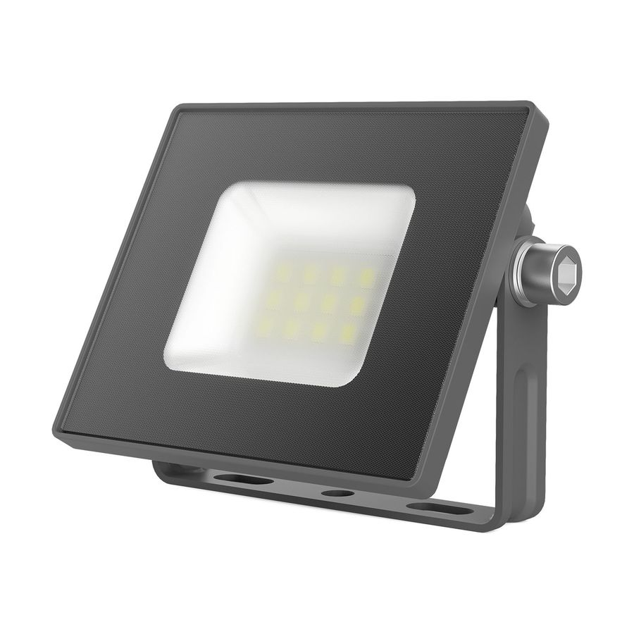 Прожектор Gauss BASIC 10W 820lm 6500K 200-240V IP65 графитовый LED, превью