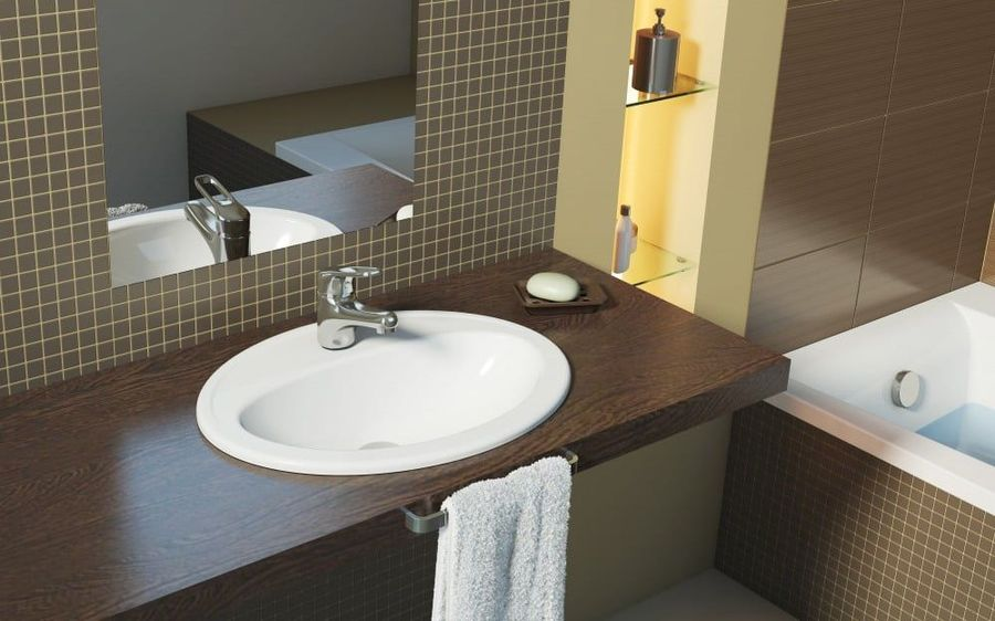 Раковина встраиваемая Cersanit Calla S-UM-CL/1-W 53,5 см, предпросмотр