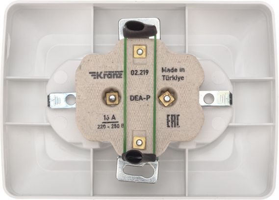 Розетка электрическая Kranz DEA KR-78-0220 белый, превью