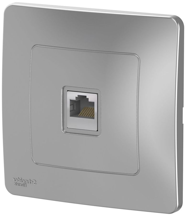 Розетка RJ-45 1 пост Schneider Electric BLANCA алюминий, предпросмотр