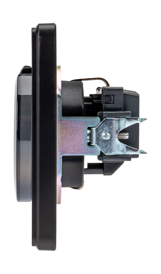Розетка электрическая 1 пост Kranz Round KR-78-0702-3 оникс, предпросмотр