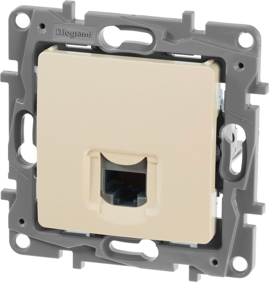 Розетка RJ-45 1 пост Legrand Etika слоновая кость, предпросмотр