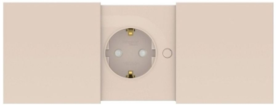 Розетка электрическая 2 поста Schneider Electric Atlas Design бежевый, предпросмотр