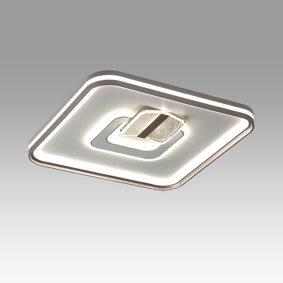 Светильник Lumion Piko Gemini, LED 85Вт, 3000-6500K, 490х490, IP20, пульт ДУ, металл/акрил, Белый, превью