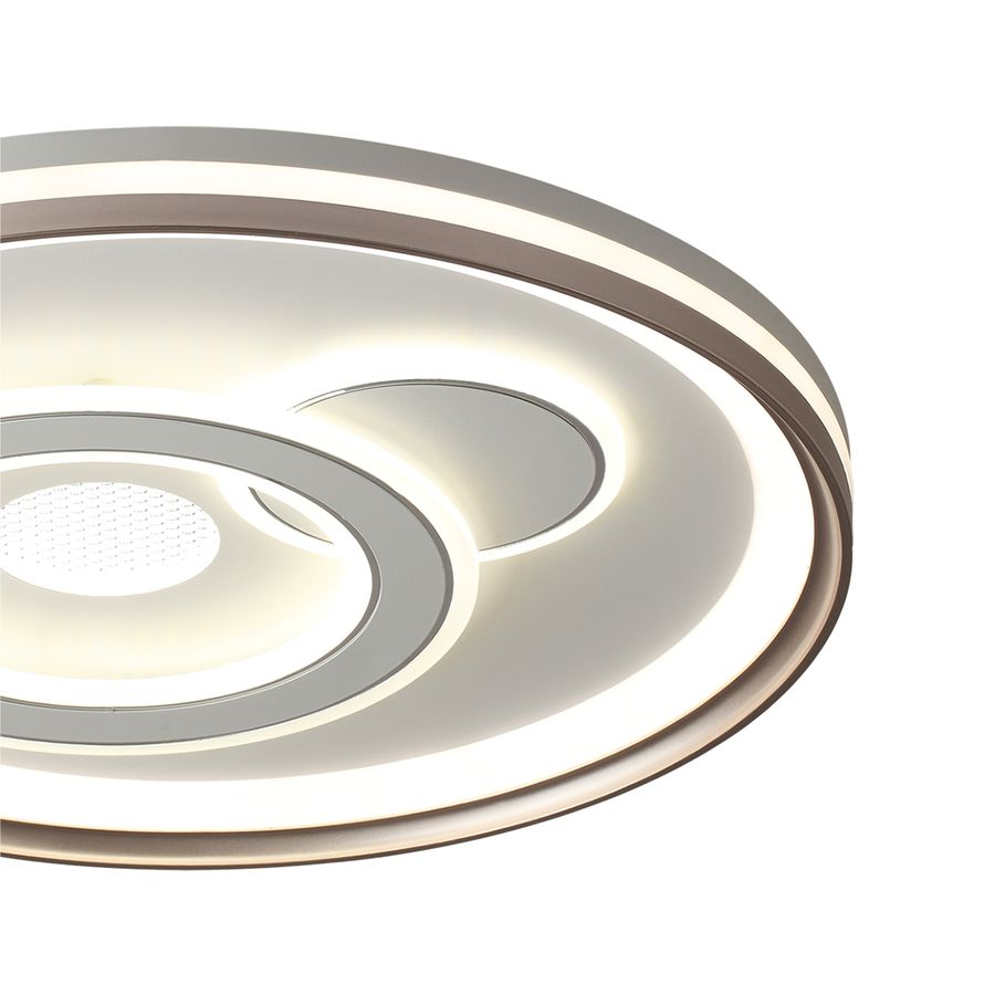 Светильник Lumion Piko Gemini, LED 85Вт, 3000-6500K, D490, IP20, пульт ДУ, металл/акрил, Белый, превью
