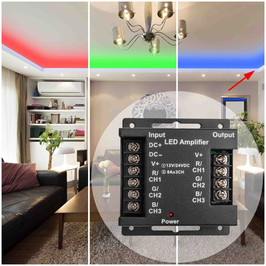 Усилитель для контролера светодиодной ленты Apeyron Electrics 04-04 288-576 Вт, превью