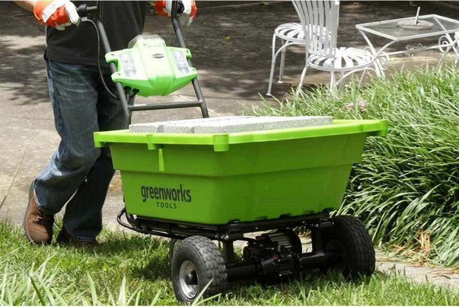 Тележка самоходная аккумуляторная GREENWORKS 40В, G40GC, предпросмотр